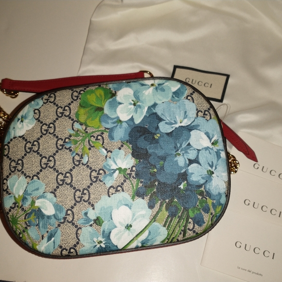 Gucci Supreme Blue Blooms Crossbody Bag NWT - Picture 11 of 16